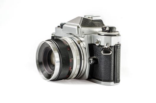 retro photo camera isolated on white :Clipping path included