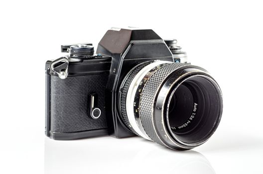 retro photo camera isolated on white :Clipping path included