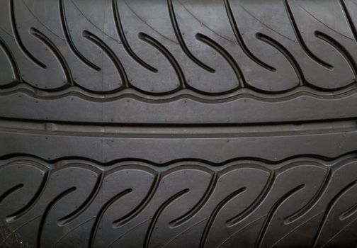 Closeup of new tire texture for background