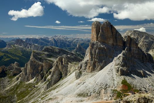 High mountain cliffs in the Dolomites