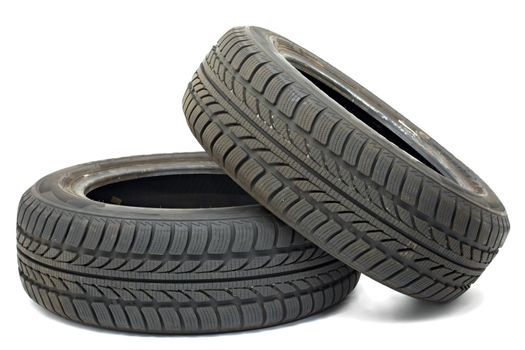 A set of new winter tyres