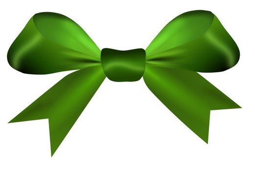 Easter Green bow isolated on a white background