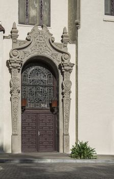 front entrance of a church in downtown los angeles