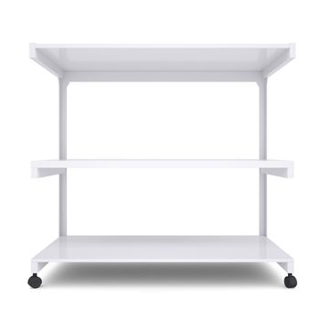 Office shelving unit on wheels. Isolated render on a white background