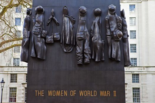 The Monument to the Women of World War Two in Whitehall, London.