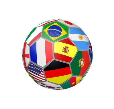 Soccer Ball with World Cup Teams Flags