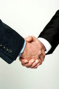 Close-up of business people shaking hands