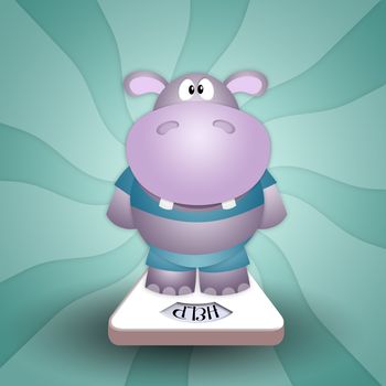 Hippo weight loss in the gym