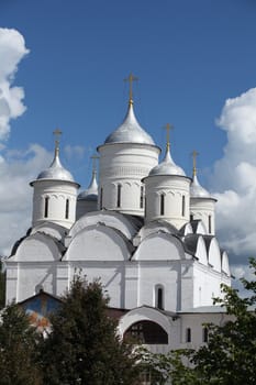 View of the Spassky Cathedral of Spaso-Prilutsky monastery Orthodox monastery   Vologda Russia