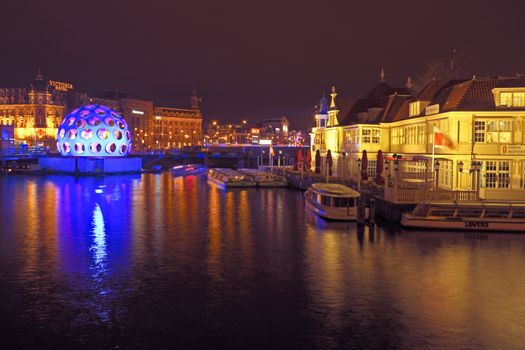 AMSTERDAM,THE NETHERLANDS-DECEMBER 26: Festival of Light, december 26 2013 in Amsterdam the Netherlands