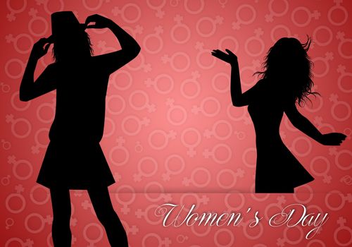 women's silhouette for Women's Day