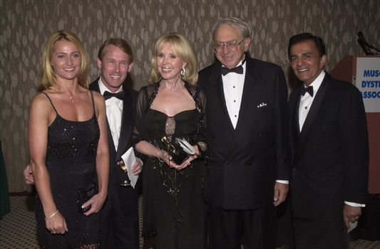 Nadia Comaneci, Bart Conner, Joey Masry, Ed Masry and Casey Kasem at the Night Under The Stars Dinner-Dance to raise money for MS. Beverly Hills, 04-29-00