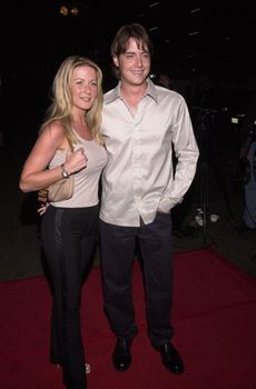 Jeremy London and Astrid Rossol at the "Party Of Five" series wrap party, Hollywood, 04-06-00