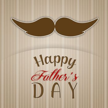 illustration for Father's Day with mustache