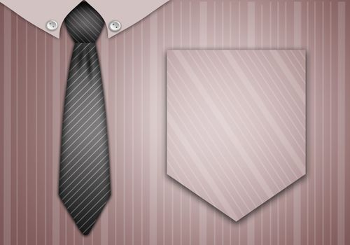 Illustration of tie and shirt for Father's Day