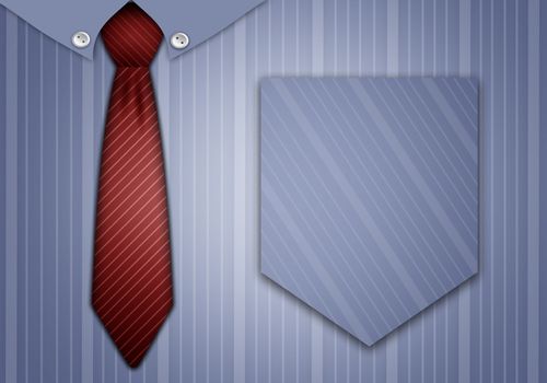 Illustration of tie and shirt for Father's Day