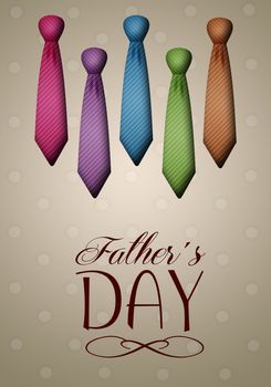 illustration of ties for Father's Day