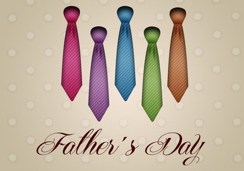 illustration of ties for Father's Day