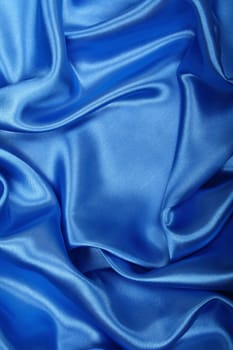 Smooth elegant blue silk can use as background 