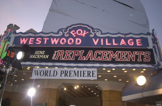 Theater in Westwood at the premiere of The Replacements in Westwood. 08-07-00