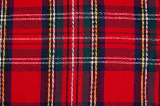 Full frame take of a Scottish tartan cotton fabric