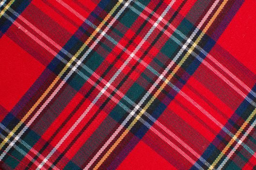 Full frame take of a traditional plaid fabric