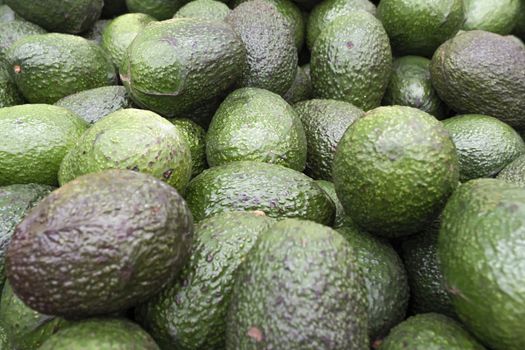 Detail of a set of avocados