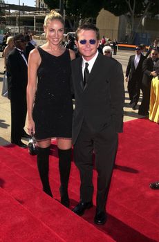 Michael J. Fox and Tracy Pollan at the Creative Arts Emmy Awards in Pasadena. 08-26-00