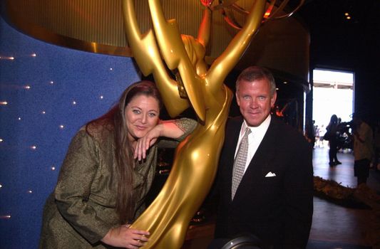 Camryn Manheim and Jim Chabin at the arrival of the Emmy Statues at Universal Studios. 08-22-00