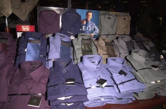 Regis Philbin Collection at Robinson's-May in Beverly Hills to promote new clothes line. 08-23-00