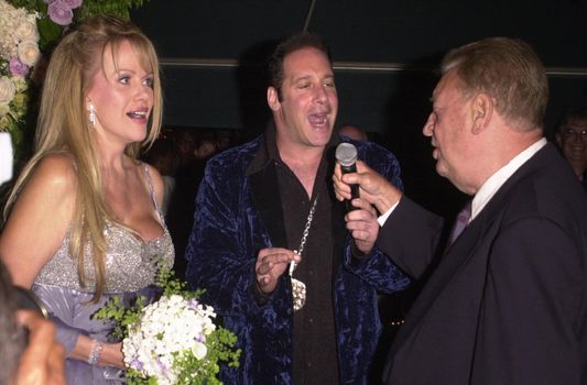 Andrew Dice Clay, Rodney Dangerfield and Joan Child at the premiere of My 5 Wives in Santa Monica. 08-28-00
