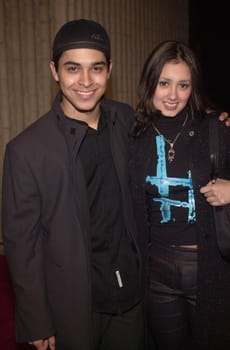 Wilmer Valderrama and sister at the premiere of Dimension Films "Dracula 2000" in Westwood, 12-07-00