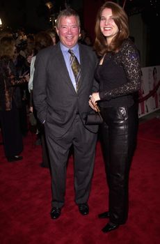 William Shatner and daughter Liz at the premiere of Warner Brother's "Miss Congeniality" in Hollywood, 12-14-00