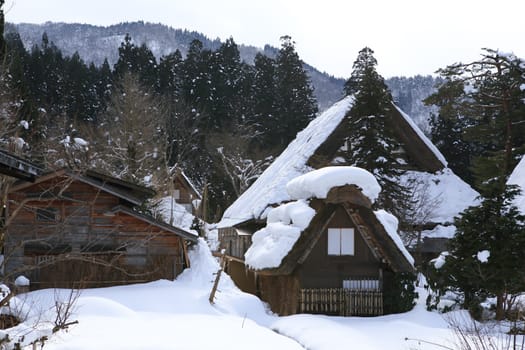 Cottage at Gassho-zukuri Village/Shirakawago:japan