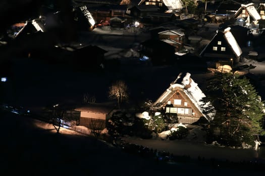 World Heritage, Light up of Shirakawago, Japan