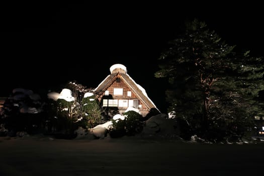 World Heritage, Light up of Shirakawago, Japan