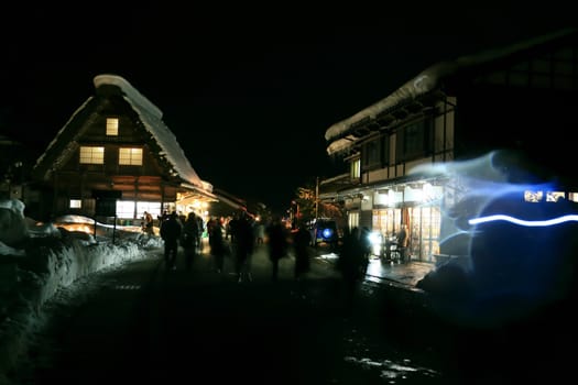 World Heritage, Light up of Shirakawago, Japan