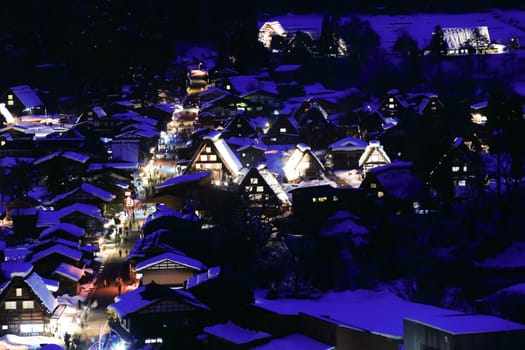 World Heritage, Light up of Shirakawago, Japan