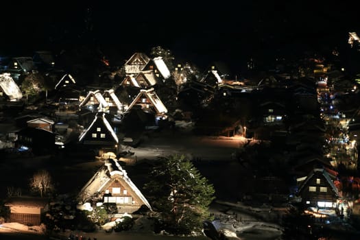 World Heritage, Light up of Shirakawago, Japan