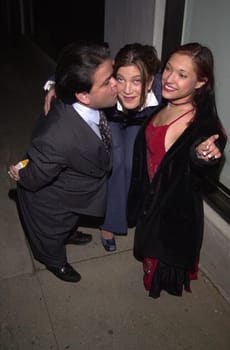 Tori Spelling, Gary Friedkin and Bridget Powers at the "Joe Head Goes Hollywood" Wrap Party, Santa Monica, 12-18-00