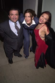 Tori Spelling, Gary Friedkin and Bridget Powers at the "Joe Head Goes Hollywood" Wrap Party, Santa Monica, 12-18-00