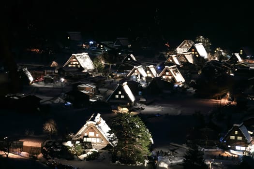 World Heritage, Light up of Shirakawago, Japan