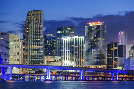 Miami Florida, by night, USA