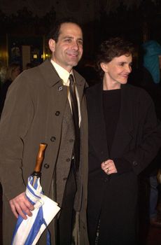 Tony Shaloub and wife Brooke Adams at the premiere of Dimension Film's "Reindeer Games" in Hollywood, 02-21-00