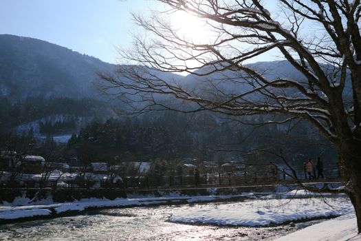 River at Gassho-zukuri Village/Shirakawago