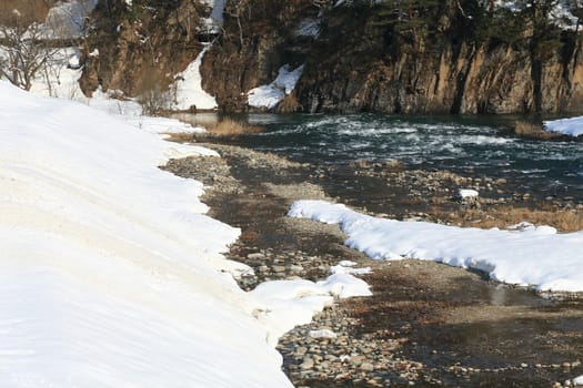 River at Gassho-zukuri Village/Shirakawago