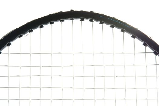 badminton with isolated and on white background