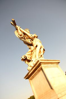 Statue in Rome, Italy close to the Castel Sant Angelo.