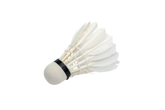A badminton white and on white background