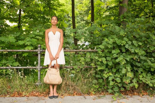 A young Girl in the park.